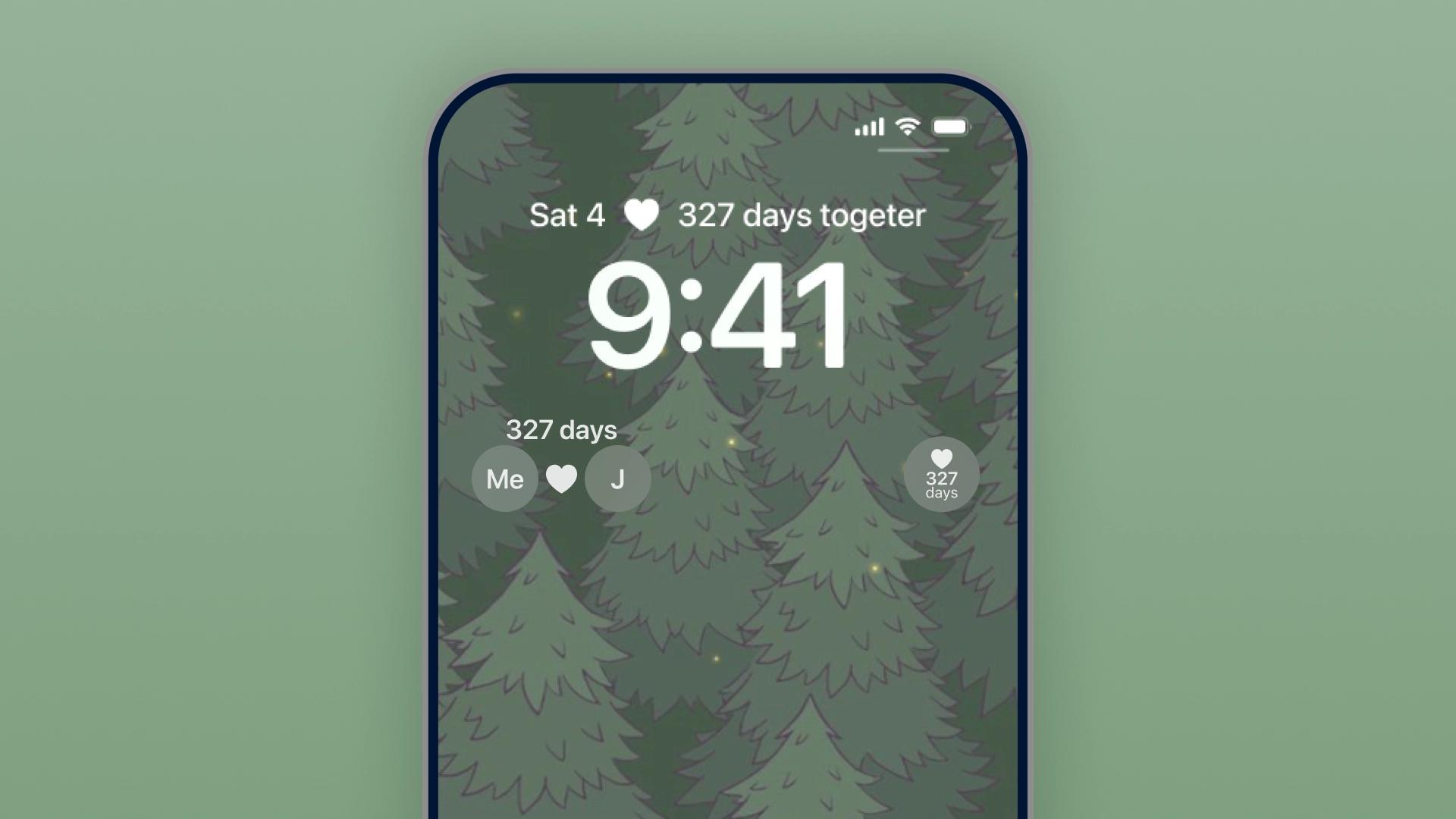 Lock Screen Widget Relationship Counter